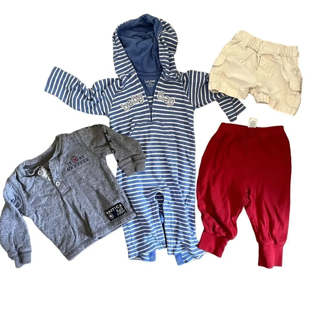 Lot of size 6-12 months toddler boys clothes shirt onesie pants play‎ clothes